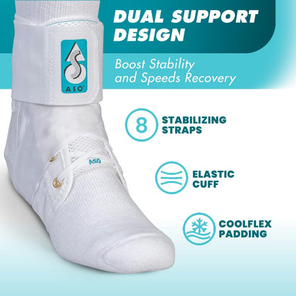 ASO Ankle Stabilizer, White, X-Small