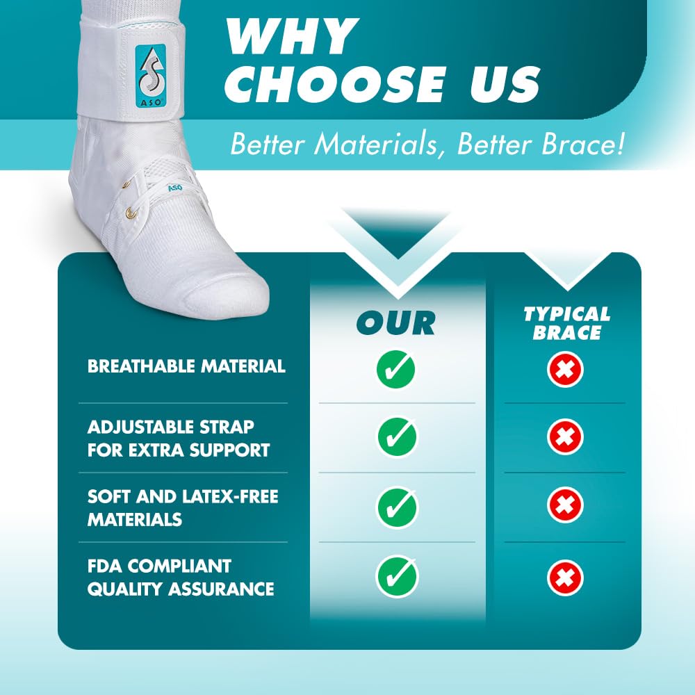 ASO Ankle Stabilizer, White, X-Small