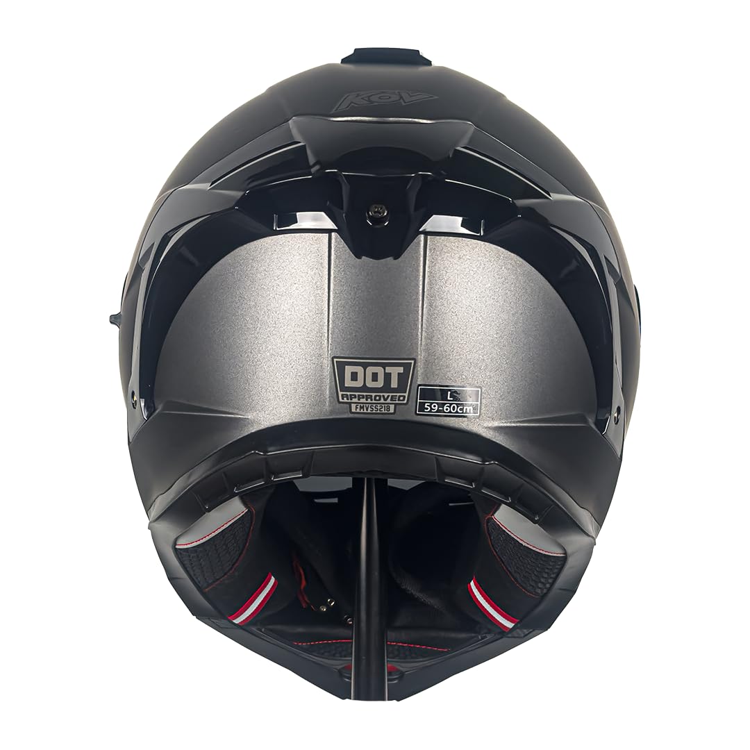 KOV Casco Apolo Gris Mate para Moto ABATIBLE Certificado Dot