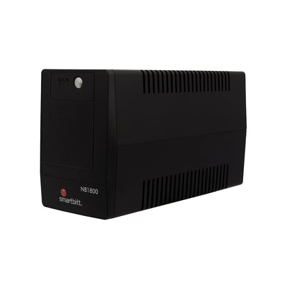 Smartbitt - No-Break Interactivo, Regulador y Supresor de Picos - UPS Ideal para apagones y Cortes de energía - Batería de Respaldo - Negro (1800 Va, Hogar y Oficina)
