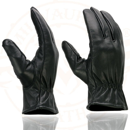 Milwaukee Leather Guantes de Piel SH734 para Motocicleta con Forro Térmico Talla L Negro