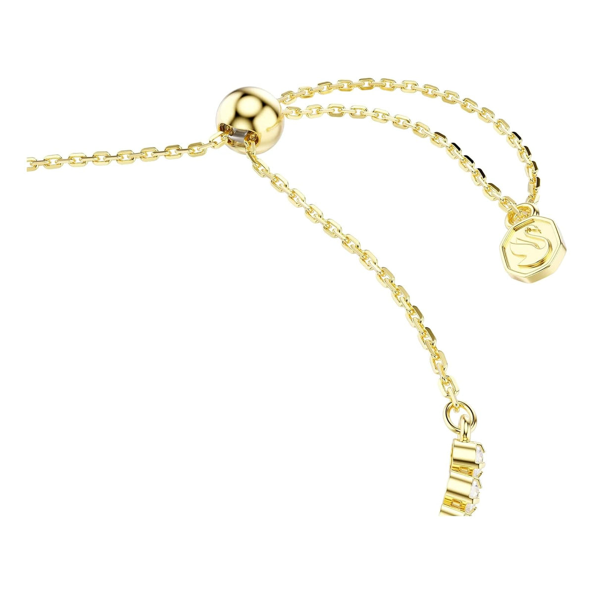 Pulsera Swarovski Idyllia, Corazón con flecha, Blanco, Oro-tSwarovski Un baño