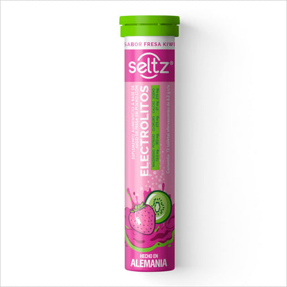 Seltz Kit Electrolitos Tableta Efervescente, Sabores Fresa Kiwi más Naranja, 26 Tabletas, 2 Pack