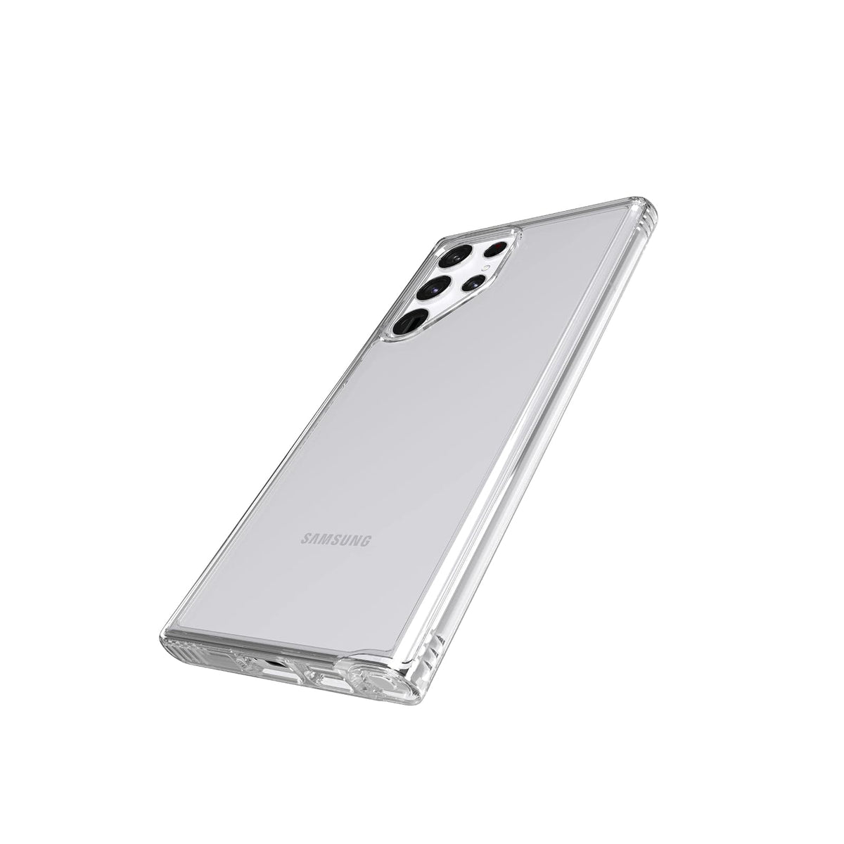 tech21 EVO Clear - Funda Transparente para Samsung Galaxy S22 Ultra - Funda Protectora y Transparente con protección contra caídas múltiples de 12 pies