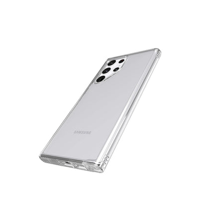 tech21 EVO Clear - Funda Transparente para Samsung Galaxy S22 Ultra - Funda Protectora y Transparente con protección contra caídas múltiples de 12 pies