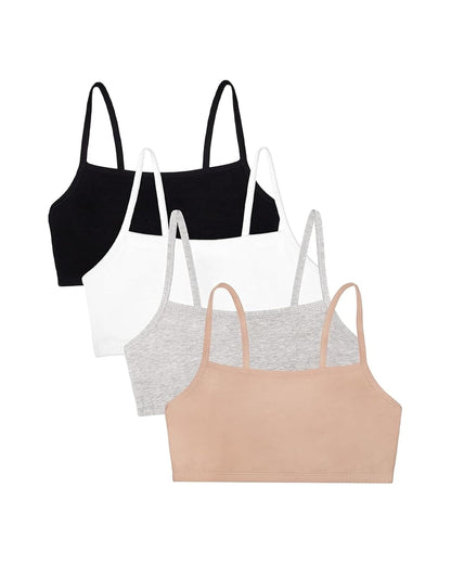 Fruit of the Loom Brasier Deportivo de Algodón con Tirantes Delgados para Mujer - Negro - 32