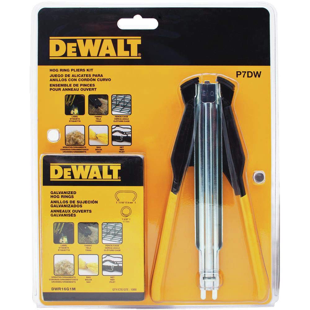 DEWALT P7DW Hog Ring Pliers Kit