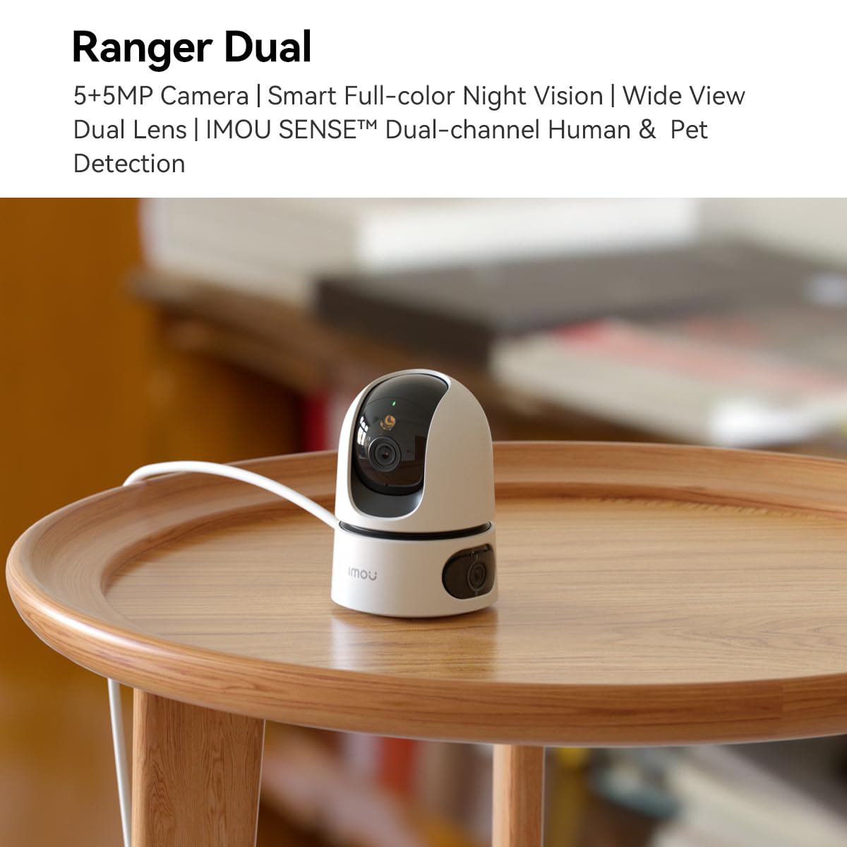 IMOU Camara IP, Ranger Dual, Domo, 6MP, IR 15m, Interior, Microfono, Micro SD, WiFi, Full Color