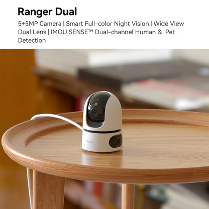 IMOU Camara IP, Ranger Dual, Domo, 6MP, IR 15m, Interior, Microfono, Micro SD, WiFi, Full Color