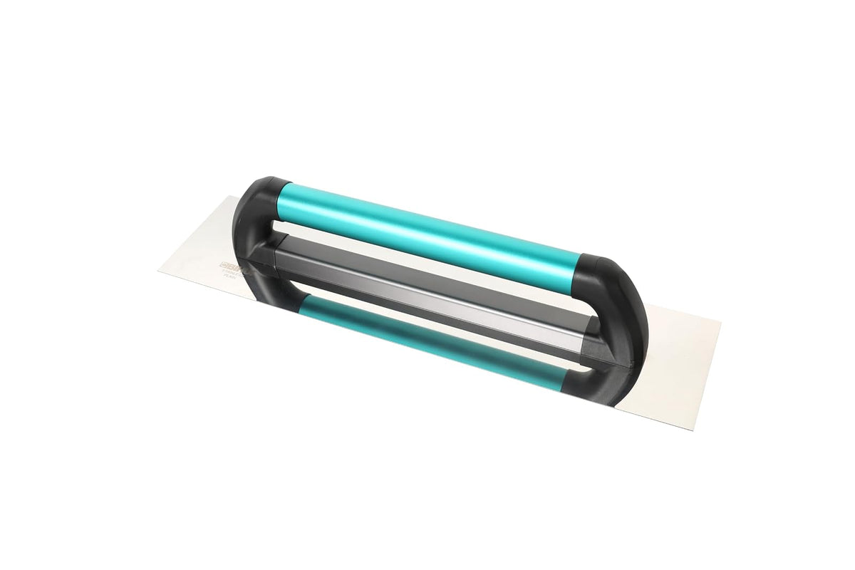 BIHUI Llana Jumbo Plana de Acero Inoxidable 480x120mm con Mango Metálico Ancho para Trabajar con Ambas Manos en Grandes Formatos