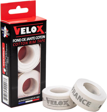 Velox Cinta de Llanta 16 mm x 2 m Blanca Paquete de 2 26232402 | Velox - Par de cintas de algodón de 16 mm, universal, resistente al calor y a la presión