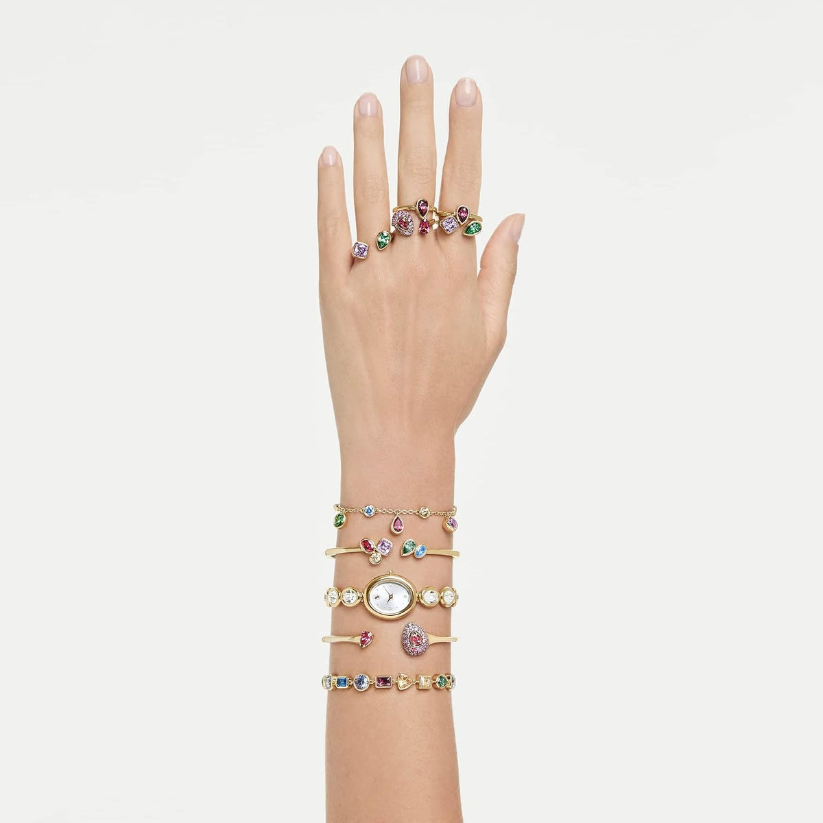 Pulsera Imber, Tallas mixtas, Lilas, Acabado en oro de 18 quilates