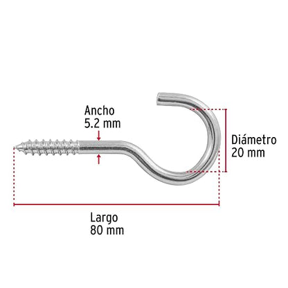 Fiero AR-23A, Armella abierta, 23 x 110, bolsa con 72 pzas