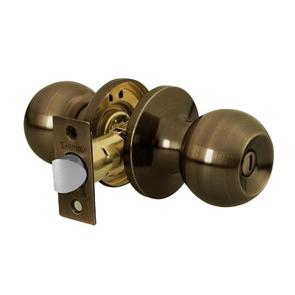 Hermex Basic BALT-LA-BP, Cerradura pomo, baño, tubular, latón antiguo