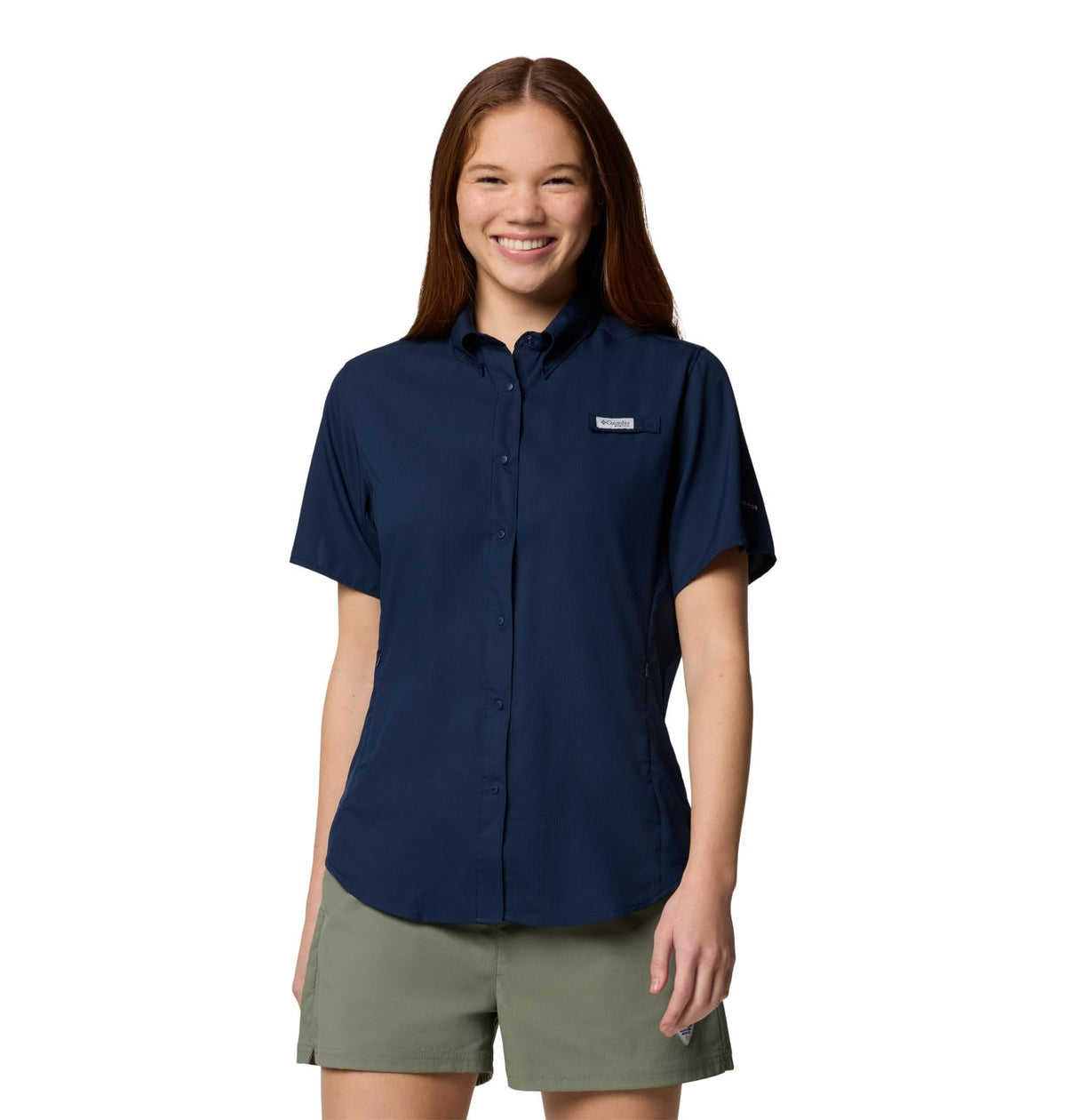 Columbia Tamiami II - Camisa de Manga Corta para Mujer, Talla Grande
