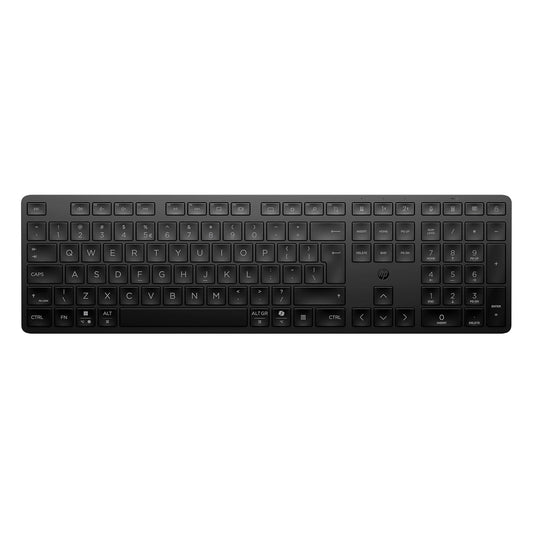 HP Teclado Inalámbrico 490K Modo Dual, Multidispositivo, Bluetooth, USB, Teclas Silenciosas y Programables, 22 Teclas, Tecla Copilot, Compatible Windows, macOS, iOS y Android, QWERTY Español, Negro