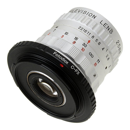 Fotodiox Lens Mount Adapter - C-Mount CCTV / Cine Lens to Fujifilm X-Series Mirrorless Camera Body