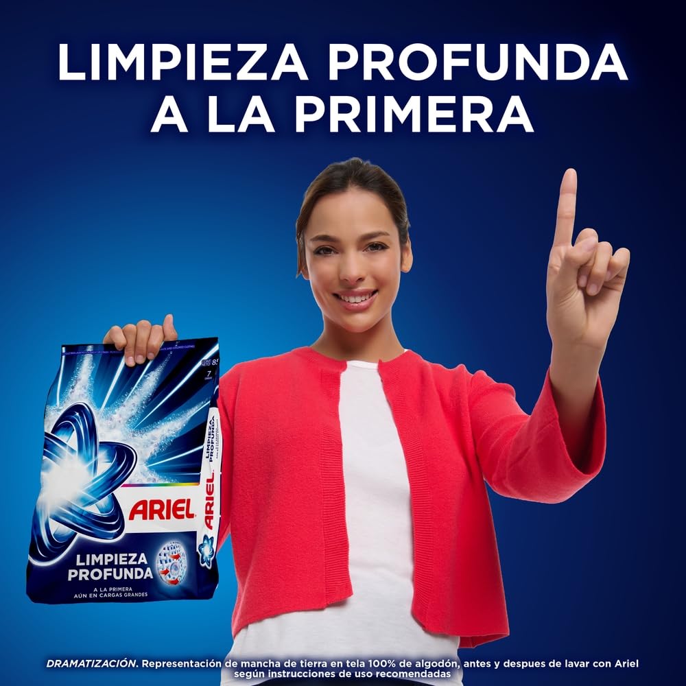 Ariel Limpieza Profunda Detergente en Polvo, Jabón en Polvo para Ropa 5.5kg