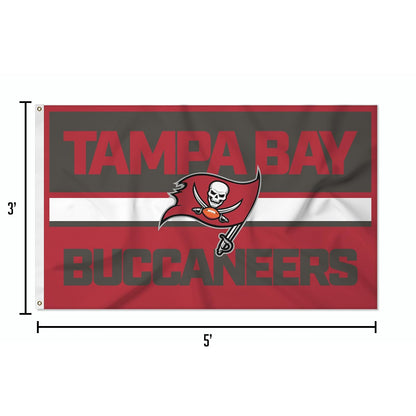 Rico Industries NFL - Bandera de fútbol de Tampa Bay Bold de 3 x 5 pies, bandera de una sola cara, interior o exterior, decoración del hogar