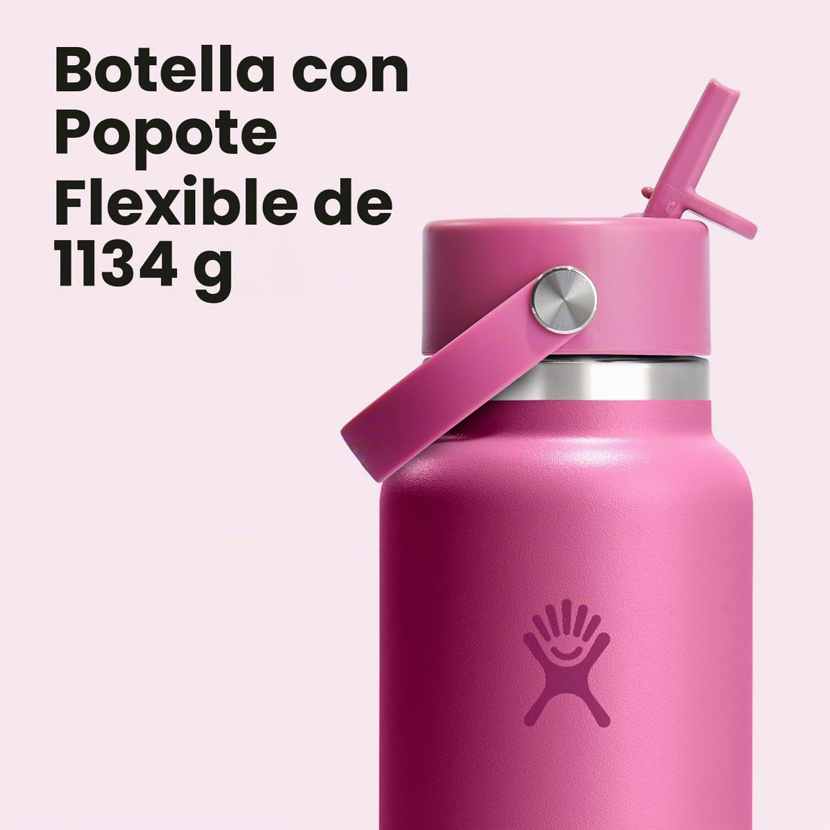 Hydro Flask - Botella de 40 onzas de ancho flexible con tapa de popote – Acero inoxidable aislado, tapa ancha con popote, no derrama, a prueba de fugas en arrecife
