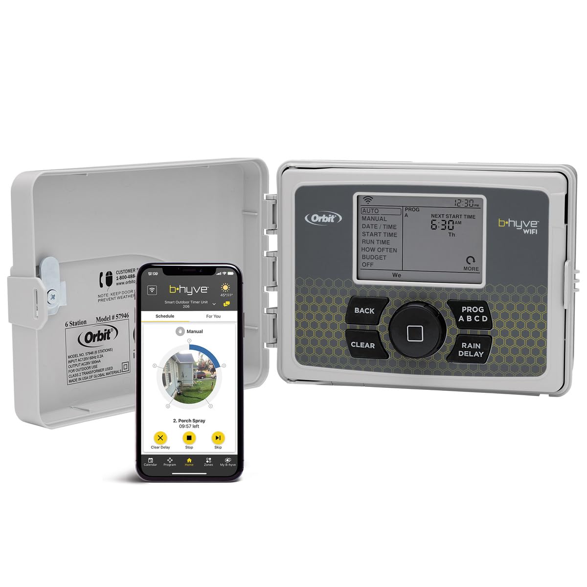 Orbit B-hyve Controlador Inteligente de Riego WiFi - 6 Zone Controller - driver de aspersor
