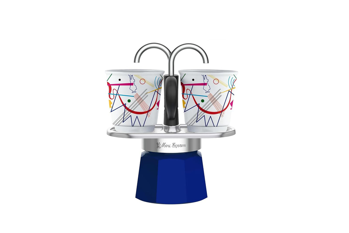 Bialetti Set Mini Express, Cafetera Moka con Tazas y Vasos - Kandinsky