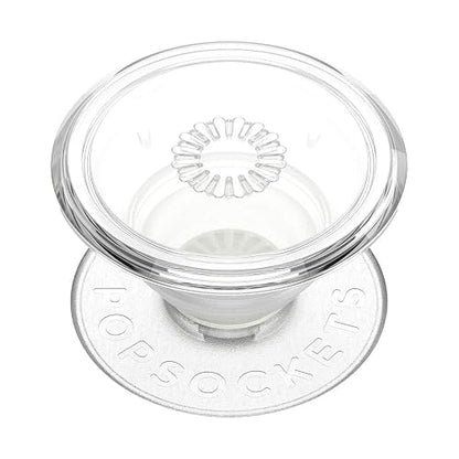 PopSockets Agarre Transparente para teléfono | Sujeción cómoda y segura, anticaídas, soporte, transparente, translúcido, para iPhone/iPad/Kindle/Android