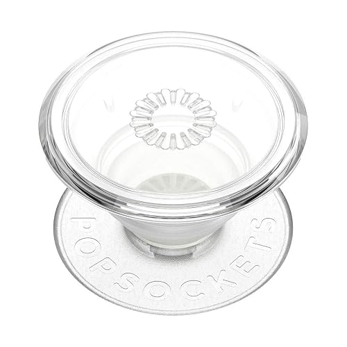 PopSockets Agarre Transparente para teléfono | Sujeción cómoda y segura, anticaídas, soporte, transparente, translúcido, para iPhone/iPad/Kindle/Android