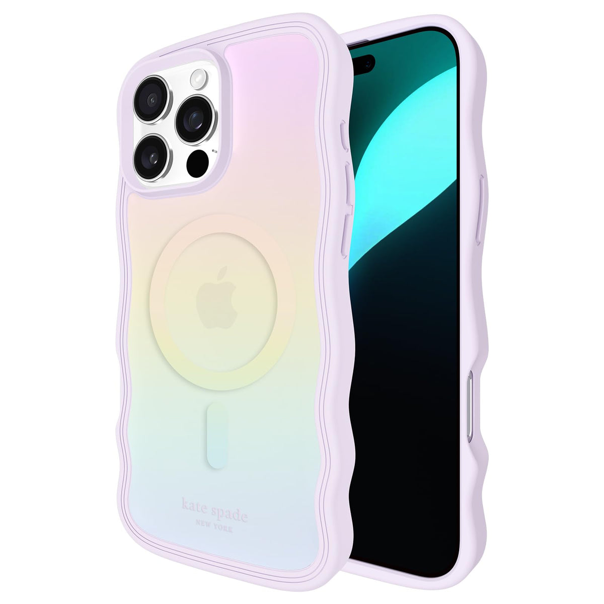 Kate Spade New York Funda para iPhone 16 Pro Max, Compatible con MagSafe - Wavy Opal Iridescent