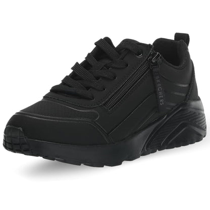 Skechers Uno Lite-Easy Tenis Unisex Infantil con Cierre - 18.0 cm - Negro - Negro