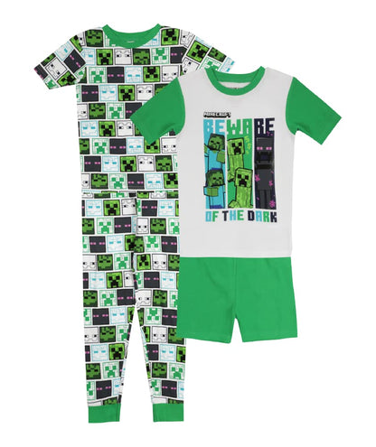 Minecraft - Conjunto de Pijama de algodón de 6 Piezas para niño, Suave y Lindo para niños - 12 - Cuidado con las mafias