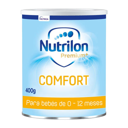 Nutrilon Premium+ Comfort, Leche en Polvo, Fórmula con Proteína de Suero Parcialmente Hidrolizada, Prebióticos, Almidón y Ácidos Grasos Poliinsaturados, Diseñada para los Bebés de 0 a 12 meses, 400 g
