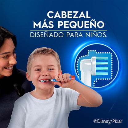 Oral-B Cars Cepillo de Dientes Eléctrico para Niños +3 años, Cabezal Redondo, 1 Mango 1 Cabezal
