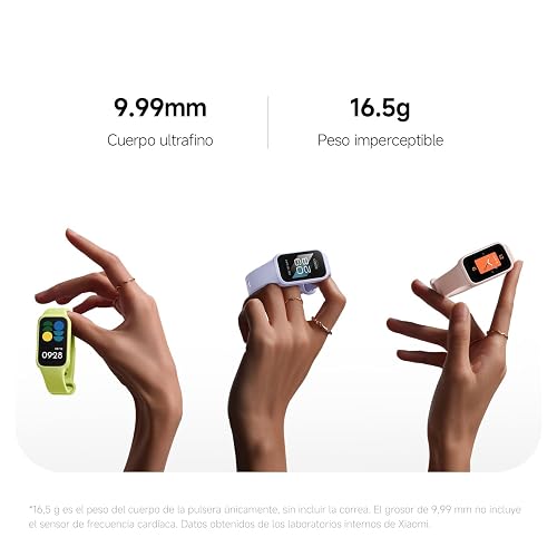 XIAOMI Band 9 Active, 5ATM, Rosa | Rosa, Pantalla TFT de 1.74", Cuerpo ultrafino, Monitoreo de Frecuencia cardíaca, 50+ Modos Deportivos, 5 ATM