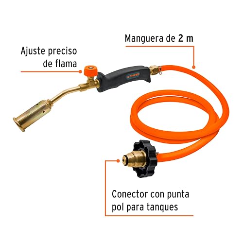 Truper SOP-200, Soplete con manguera para gas, 200 PSI