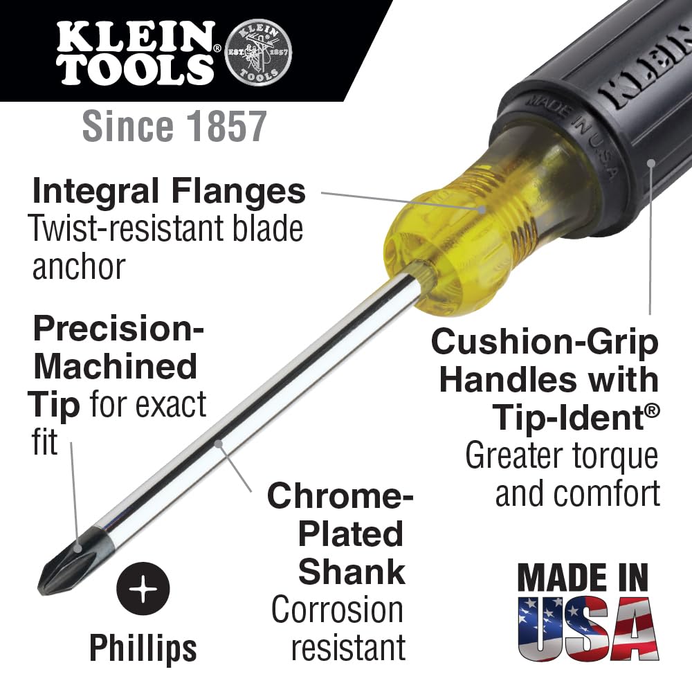 Klein Tools 80080 Juego de herramientas de mano que incluye 2 destornilladores, 3 alicates, pelador y cortador de cables, para electricistas, fabricado en Estados Unidos