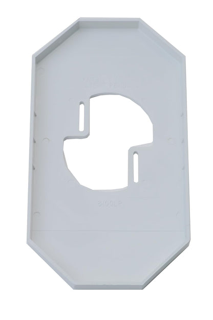 Arlington costanera placa para grandes accesorios, MEGA, Blanco