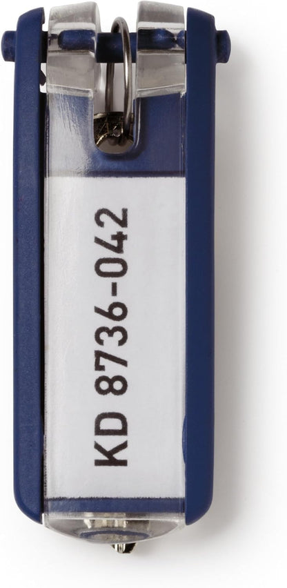 Etiquetas para llaves duraderas, azul oscuro, paquete de 6, 195707
