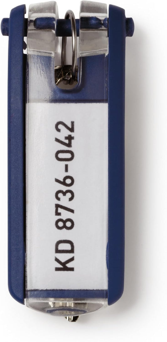 Etiquetas para llaves duraderas, azul oscuro, paquete de 6, 195707
