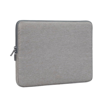 Rivacase 7705 Elegante Funda Gris para Laptop hasta 15.6". Fabricada con RPET Ecológico Reciclado, Resistente al Agua, Doble Cierre, Protección contra Golpes Accidentales Colección Suzuka