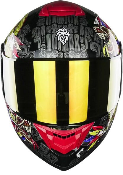 KOV Casco Zero Quetzalcoatl Dorado Abatible Dot XXL