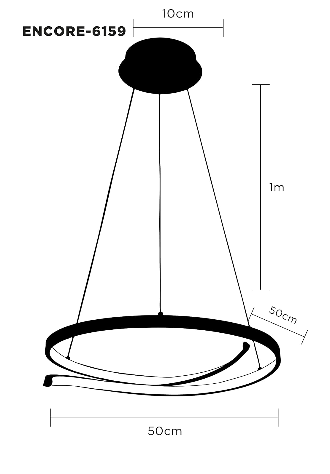 LÁMPARA TIPO CANDIL COLGANTE - LUXICA LIGHTING - Lampara Elegante y Moderna con Luz colgante LED - Lámparas innovadoras