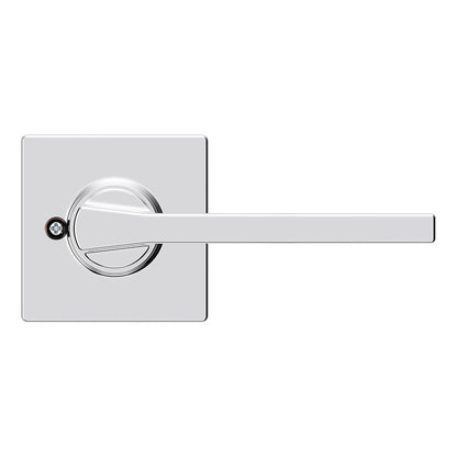 Kwikset Casey - Manija de puerta para manijas, palanca de una sola cara para armarios, puertas dobles francesas y despensa, cromo pulido que no gira la palanca interior reversible