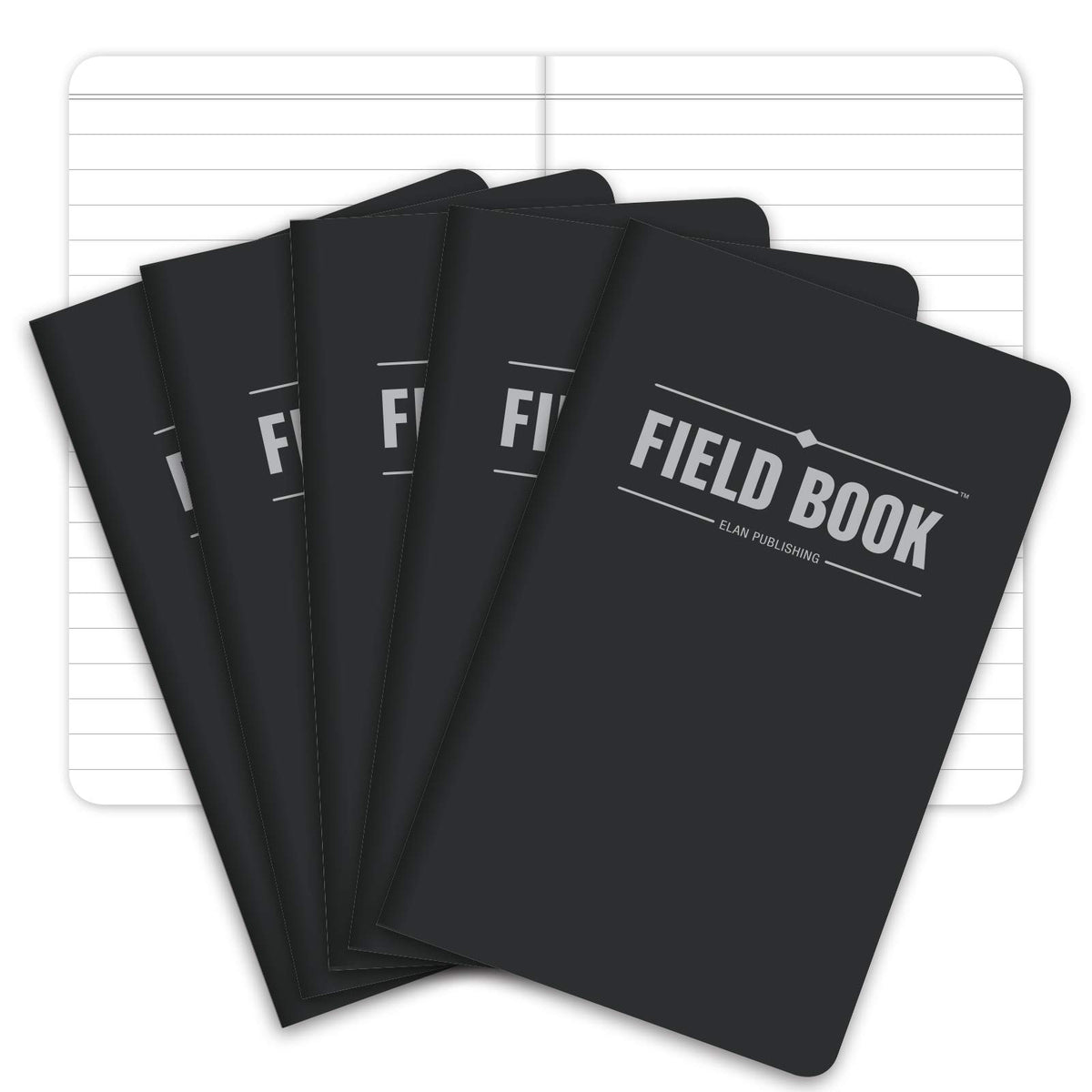 Cuaderno de campo – 9 x 14 cm –libro de notas y gráficos – Paquete de 5, LINED