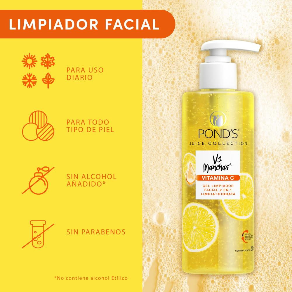 Pond's Limpiador Facial Vs Manchas Vitamina C 200ml + Gel Hidratante Vs Manchas Vitamina C 110g