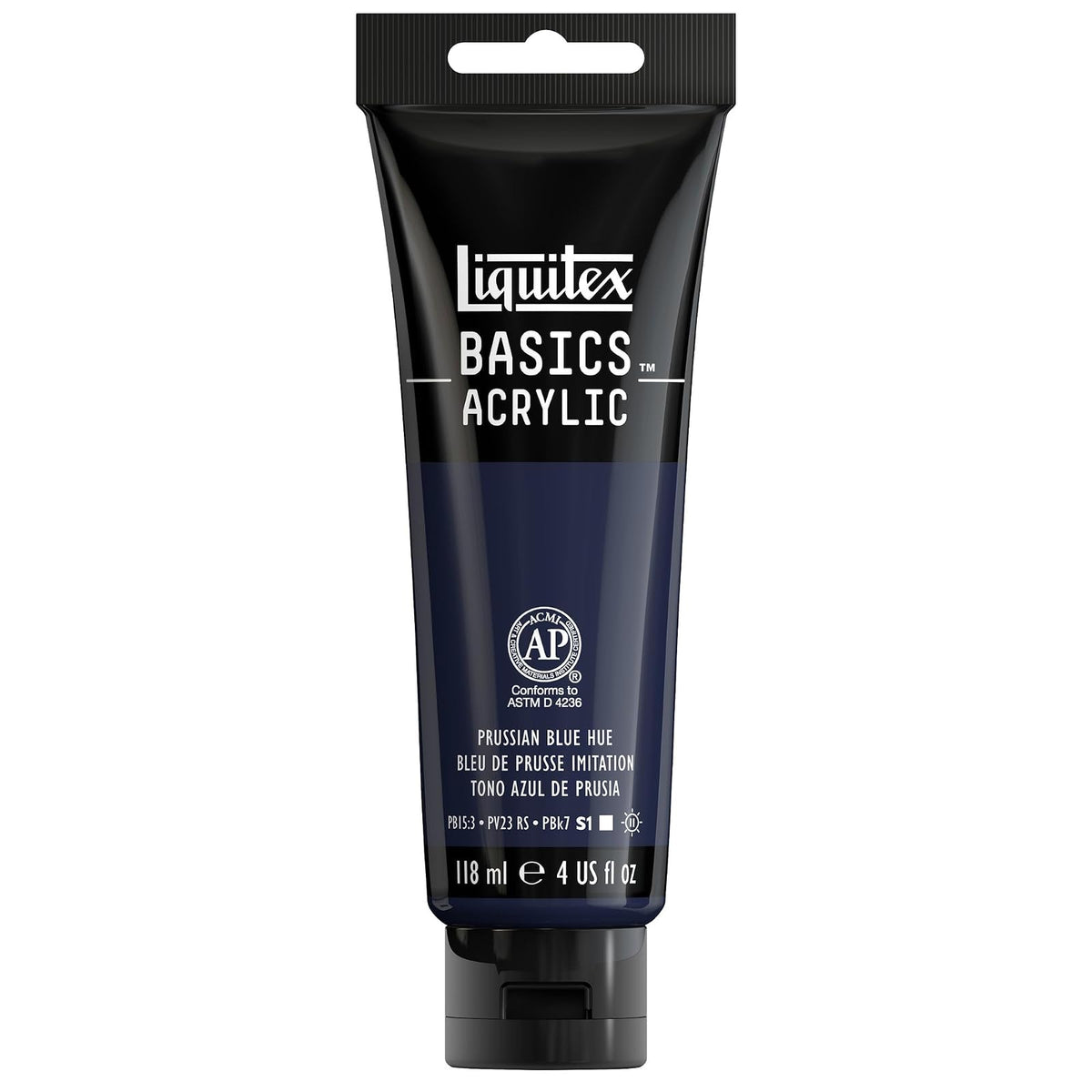 Liquitex Basics Pintura Acrílica, Tubo de 4 oz - Azul (Prissian Blue Hue 320) - Tubo de 4 onzas