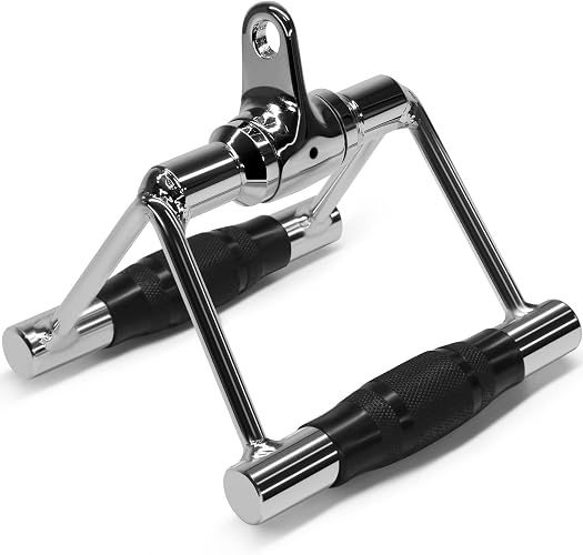 Yes4All Mango de Doble Agarre en D para Poleas, Agarres para Entrenamiento de Brazos y Espalda, Accesorios de Gym para Ejercicios de Fuerza