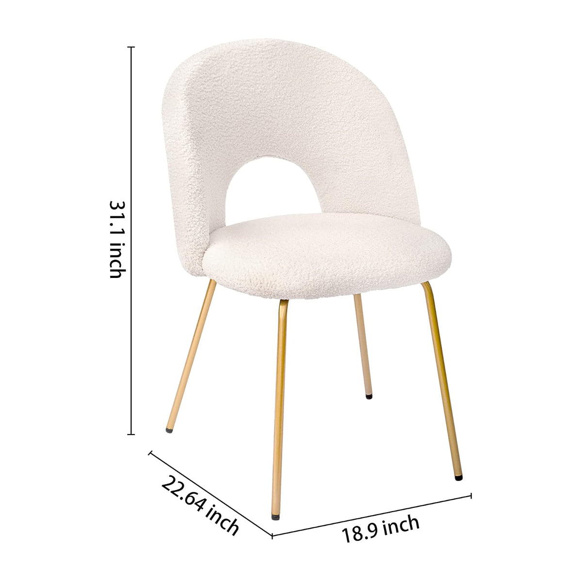CangLong - Juego de 2 sillas de Comedor, Color Blanco