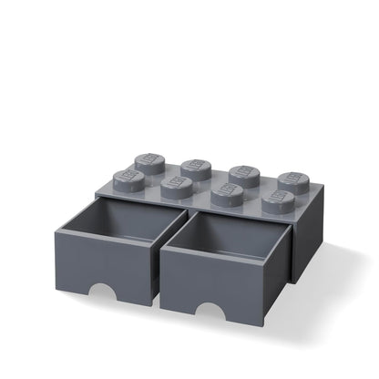 Room Copenhagen, Lego Cajón de Ladrillos – Almacenamiento y decoración apilables – Ladrillo 8, Gris Oscuro