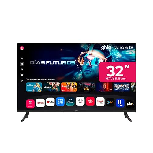 Televisión Pantalla 32 Pulgadas GHIA Smart TV DLED HD Color Negro Modelo G32W25